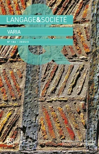 Langage et societe n 186/2025 3. varia
