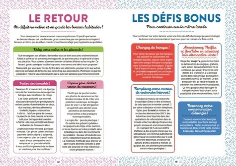 Cahier de vacances écolo. + de 100 jeux et défis pour s'activer sans polluer ! - Occasion