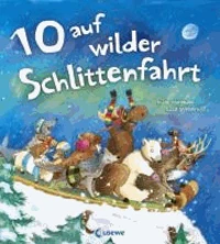 10 auf wilder Schlittenfahrt