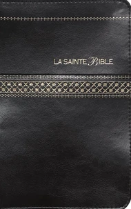 La Sainte Bible Segond 1910 - Noir, similicuir, onglets, glissière, souple, format compact, tranche