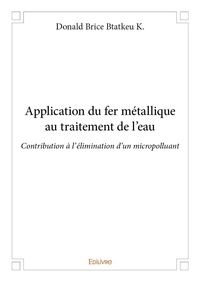 K. donald brice Btatkeu - Application du fer métallique au traitement de l'eau - Contribution à l’élimination d’un micropolluant.