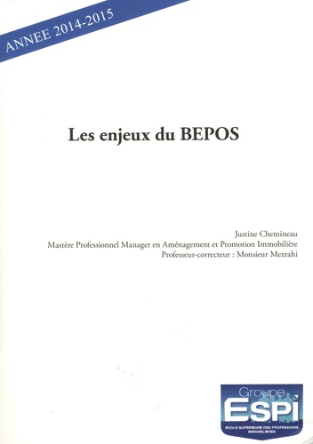 Justine Chemineau - Les enjeux du BEPOS - Année 2014-2015.