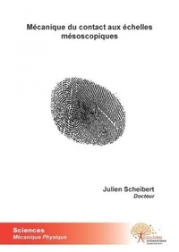 Julien Scheibert - Mécanique du contact aux échelles mésoscopiques.