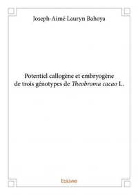 Potentiel callogène et embryogène de trois génotypes de theobroma cacao l.