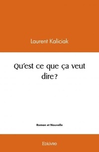 Laurent Kaliciak - Qu'est ce que ça veut dire ?.
