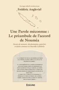 Une parole méconnue : le préambule de l'accord de Nouméa