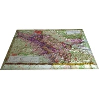  3D Map - Carte en relief de l'Anjou Viticole et Historique - Paulée d'Anjou.