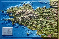 Carte en relief de la bretagne