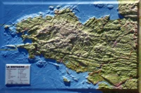 Carte en relief de la bretagne