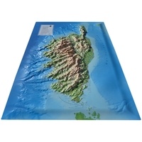  3D Map - Carte en relief de la Corse et ses fonds marins - 1/350 000.