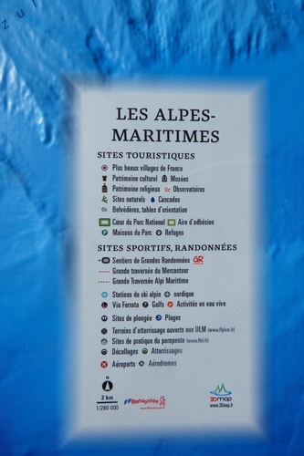 Carte en relief des Alpes Maritimes et ses fonds marins. 1/280 000