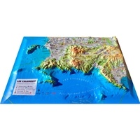  3D Map - Carte en relief des Calanques ( Marseille-Cassis-La Ciotat) - 1/115 000.