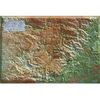  3D Map - Carte en relief des Cévennes et Grands Causses - 1/300 000.