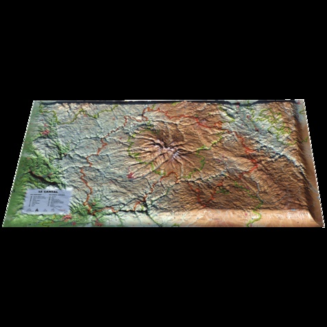 Carte en relief du Cantal