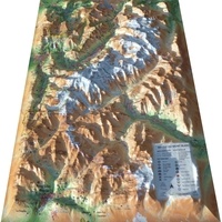  3D Map - Carte en relief Massif du Mont-Blanc - Carte en relief 1/200 000.