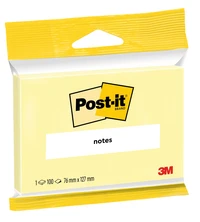 Bloc post-it jaune 76x127 mm