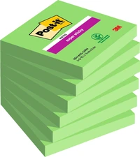 Bloc post-it vert olive 90 f super sticky 76x76 mm