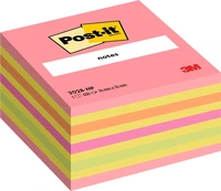 Cube de notes post-it® énergie intense - 76 mm x 76 mm - 450 feuilles