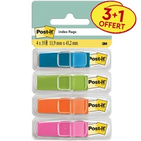 Lot 3+1 marque- pages post it® - 11,9 mm x 43,2 mm