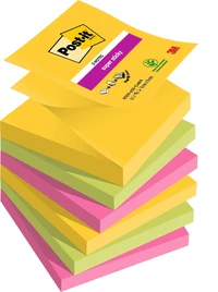 Lot 6 blocs post-it z-notes carnival super sticky 76x76