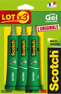 Lot de 3 tubes de colle gel Universelle Scotch® 3 x 30ml (TRACT)