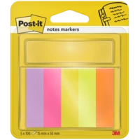Marque-pages papier (5x100) couleurs néons assortis