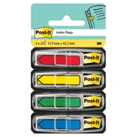 Marque-pages post-it® flèches - 11,9 mm x 43,2 mm - couleurs classiques