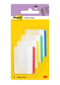 Marque-pages post-it® rigides 50,8 mm x 38,1 mm - couleurs assorties