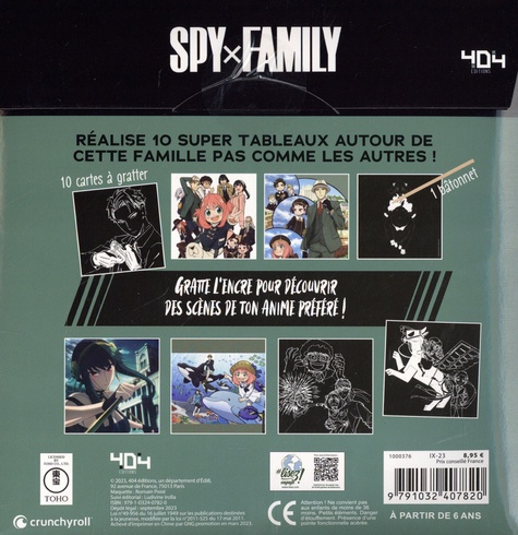 Cartes à gratter Spy x Family. Avec 20 cartes et 1 bâtonnet