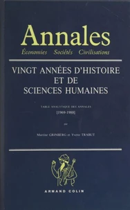 Vingt années d'histoire et de sciences humaines