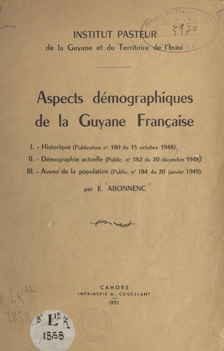 Aspects démographiques de la Guyane française