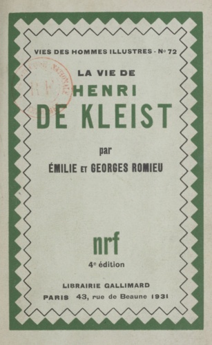 La vie de Henri de Kleist