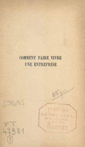 Comment faire vivre une entreprise