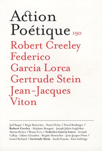 Robert Creeley et Francisco Garcia Lorca - Action Poétique N° 190, Décembre 200 : .