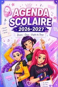 Agenda Scolaire 2026-2027 pour garçon, fille, collège, lycée, étudiant. 1 page par jour.