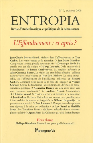 Jean-Claude Besson-Girard - Entropia N° 7, automne 2009 : L'Effondrement : et après ?.