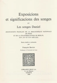 Exposicions et significacions des songes ; et Les songes de Daniel