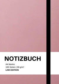 Notizbuch A4 blanko rosa - 100 Seiten Soft Cover - FSC Papier