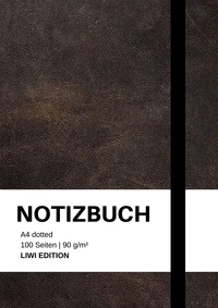 Notizbuch A4 dotted - 100 Seiten Soft Cover - schwarz - FSC Papier