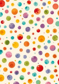 Notizbuch A4 kariert - Bunte Punkte / Konfetti - FSC Papier - Geschenkidee