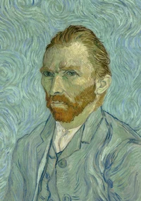 Notizbuch A5 blanko Softcover - 100 Seiten - Motiv Selbstporträt Vincent van Gogh - 90g/m² - FSC Papier