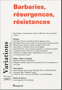 Barbaries, résurgences, résistances