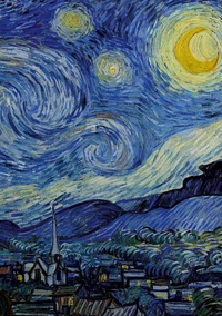 Vincent van Gogh 'Sternennacht' Notizbuch A5 kariert - 100 Seiten 90g/m² - Soft Cover - FSC Papier