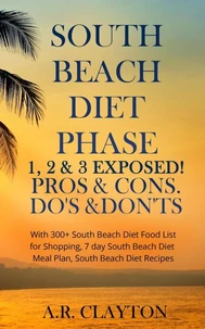 South beach Diet Phase 1, 2 &amp; 3 EXPOSED! Pros &amp; Cons. Do's &amp; Don'ts. With 300+ South Beach Diet Food List for Shopping, 7 day South Beach Diet Meal Plan, South Beach Diet Recipes