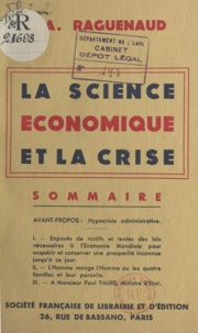 A. Raguenaud - La science économique et la crise.