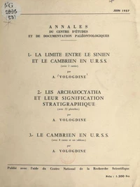 La limite entre le Sinien et le Cambrien en U.R.S.S. (1)