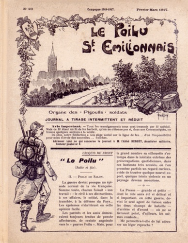  Abbé Bergey - Le Poilu Saint-Emilionnais - Edition en fac-similé du journal de tranchées de l'abbé Bergey et de ses suppléments Nos filleuls et Le Rayon (1915-1919).