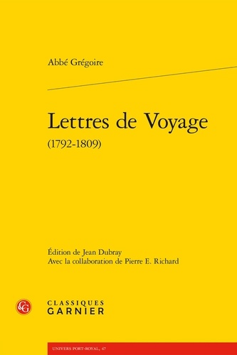 Lettres de voyage (1792-1809)