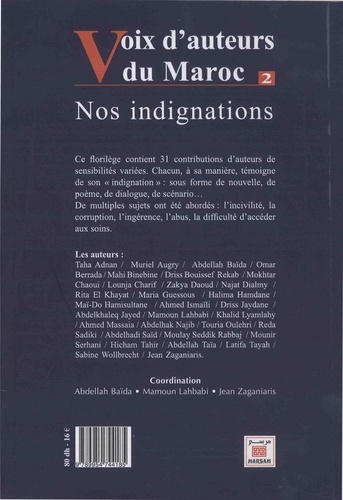 Voix d'auteurs du Maroc. Tome 2, Nos indignations