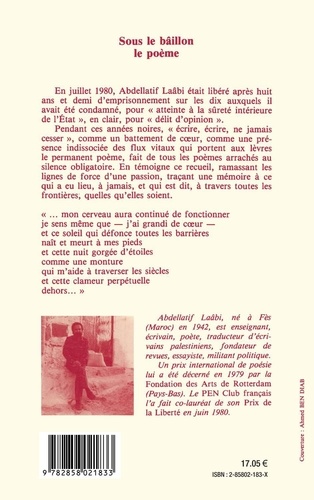Sous le bâillon, le poème. Ecrits de prison, 1972-1980